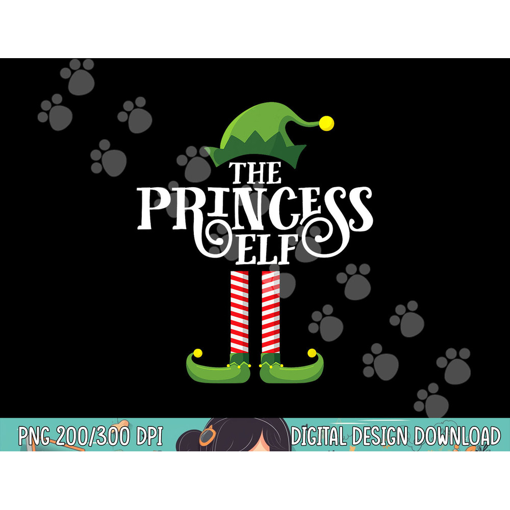 Princess Cute Elf Matching Family Group Christmas Party png, sublimation.jpg