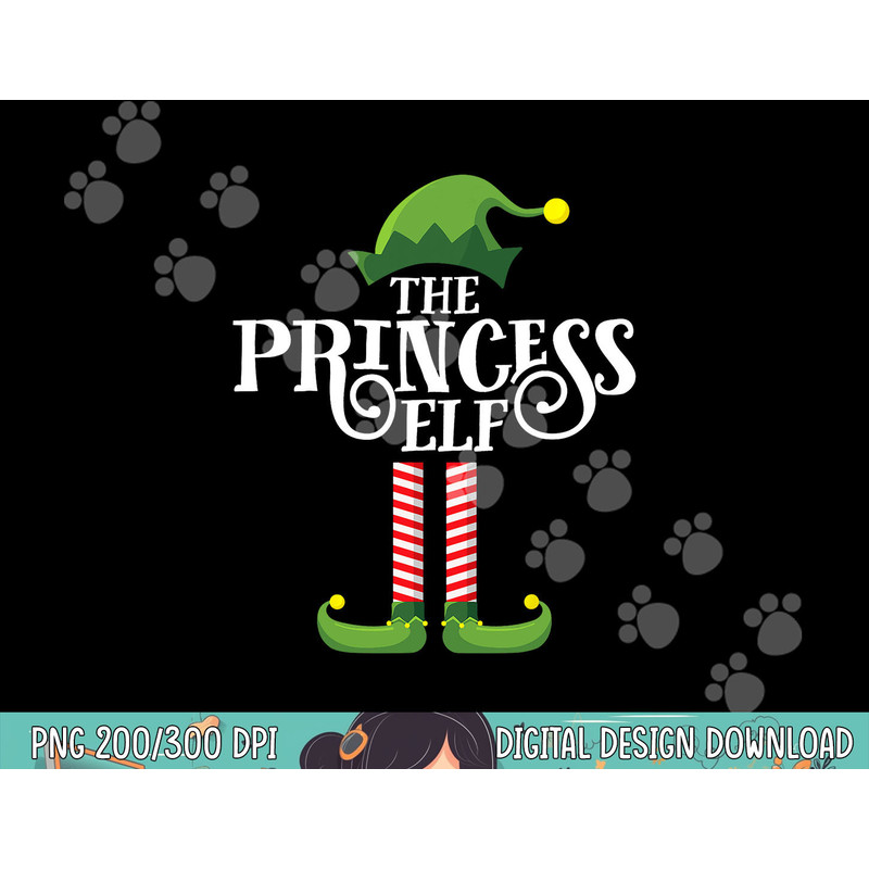 Princess Cute Elf Matching Family Group Christmas Party png, sublimation.jpg