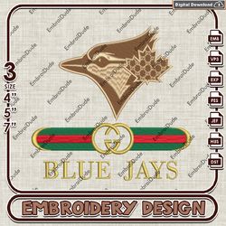 mlb toronto blue jays gucci embroidery design, mlb team embroidery files, mlb blue jays machine embroidery, mlb files