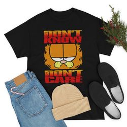 garfield don't know don't care t-shirt
