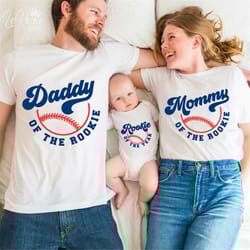rookie of the year svg, baseball family matching shirt svg, mommy and daddy, baseball birthday, matching baseball birthd