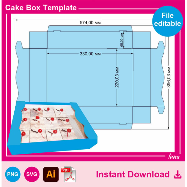 Cake Box Template | Inspire Uplift