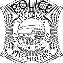 sfitchburg police badge vector file black white vector outline or line art file