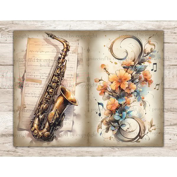 Music Vintage Sheet | Junk Journal Pages | Inspire Uplift