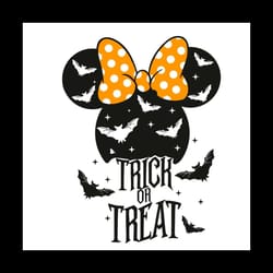 minnie mouse trick or treat halloween svg happy halloween vector svg, halloween minnie mouse gift for halloween day svg,