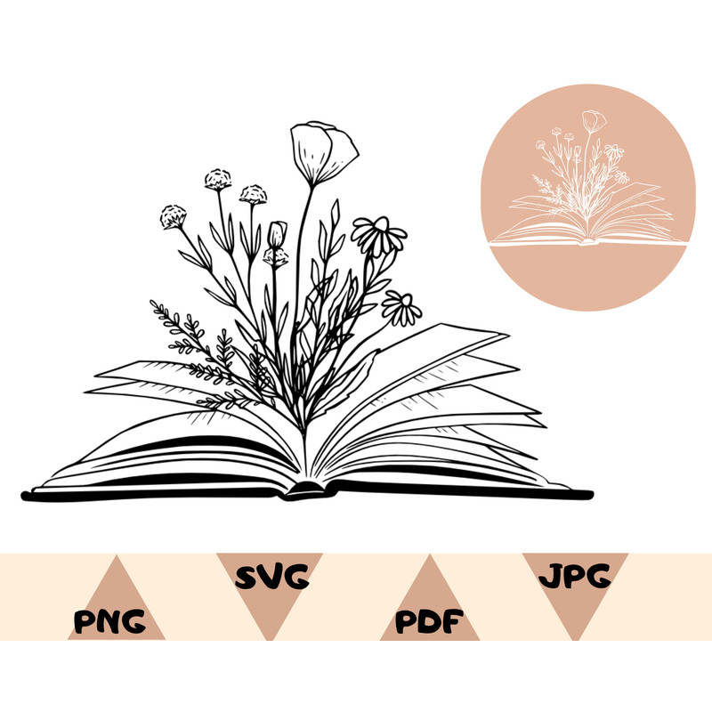 Floral Book Shirt Png,Teacher Svg,Book Shirt,Reading Teacher Svg,Wildflower Svg,Teacher Shirt Svg,Book With Flowers Png,Book Sweatshirt - 1.jpg