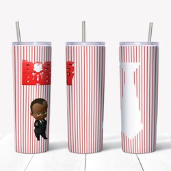 boss baby african american boy red 20oz tumbler, boss baby afro clipart, boss baby afro png, boy svg, instant download