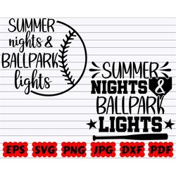 summer nights ballpark lights svg | summer nights svg | ballpark lights svg | night svg | ballpark svg | light svg | bas