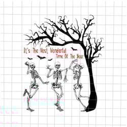 it's the most wonderful time of the year dancing skeletons halloween svg, skeletons halloween svg, skeletons dancing svg
