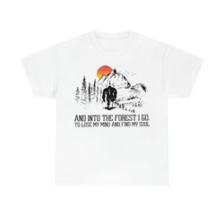 bigfoot and into the forest i go to lose my mind and find my soul vintage t-shirt