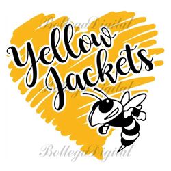 yellow jacket svg, high school mascot, school spirit , heart yellow jackets, bee clipart, cricut cut files , silhouette