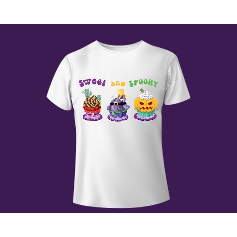 Sweet and Spooky PNG,Spooky Cupcake Shirt Png,Trendy Halloween Png,Spooky Vibes,Witchy Png,Kids halloween png,Halloween Sublimation,Cupcake - 3.jpg