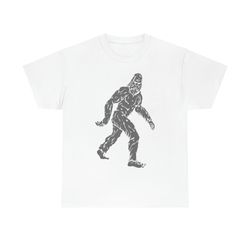bigfoot subtle military camo walking sasquatch retro t-shirt