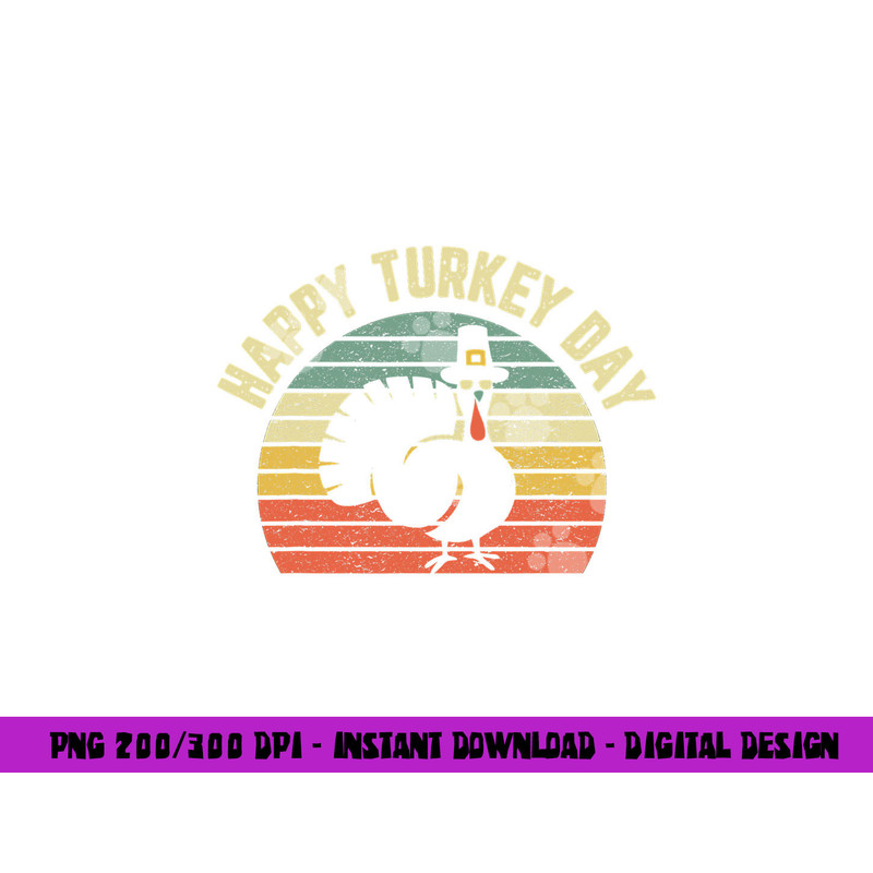 Happy Turkey Day Cool Turkey Retro Thanksgiving png, sublimation copy.jpg