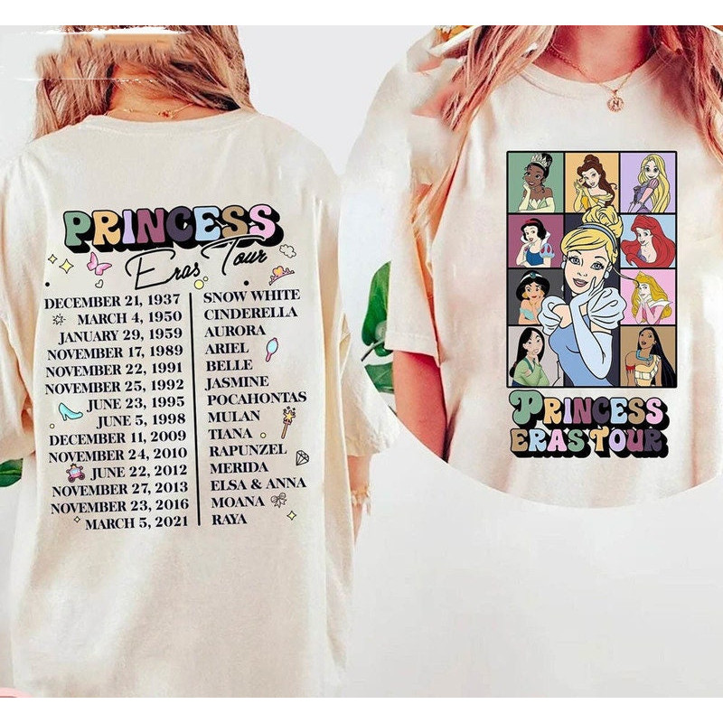 Vintage Disney Princess Eras Tour Shirt, The Eras Tour Shirt, Disney Tour Shirt, Disney Family Matching Shirt - 1.jpg