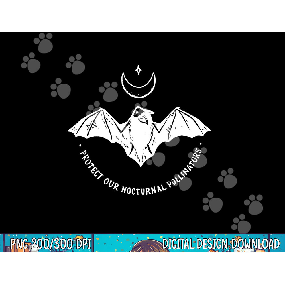 Protect Our Nocturnal Polalinators Bat with Moon Halloween png, sublimation copy.jpg