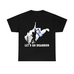 west virginia america bigfoot let's go brandon t-shirt