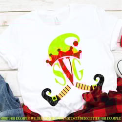 elf monogram svg, elf leg and hat monogram svg, elf svg, monogram elf,holiday svg, christmas,cut file,cricut svg, svg fo