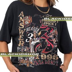 allen iverson shirt, basketball shirt, classic 90s graphic tee, unisex, vintage bootleg, gift, retro