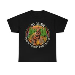 bigfoot camping go outside worst case scenario a darryl kills you t-shirt