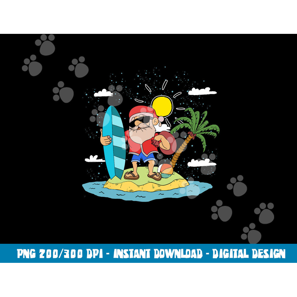 Hawaiian Summer Cool Santa Claus Surfing Christmas In July png, sublimation copy.jpg