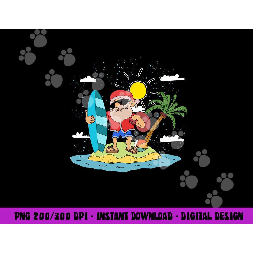 Hawaiian Summer Cool Santa Claus Surfing Christmas In July png, sublimation copy.jpg