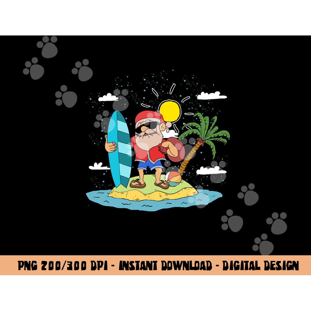 Hawaiian Summer Cool Santa Claus Surfing Christmas In July png, sublimation copy.jpg