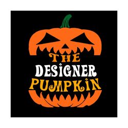The Designer Pumpkin Hallowween Svg Halloween Pumpkin Vector Svg, Halloween Pumpkin Gift For Halloween Day Svg, Silhouet