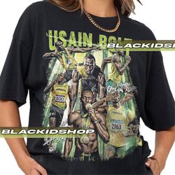 usain bolt shirt, runner shirt, 90s men's women's tee unisex soft