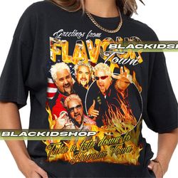 guy fieri flavortown 90's bootleg unisex softstyle t-shirt
