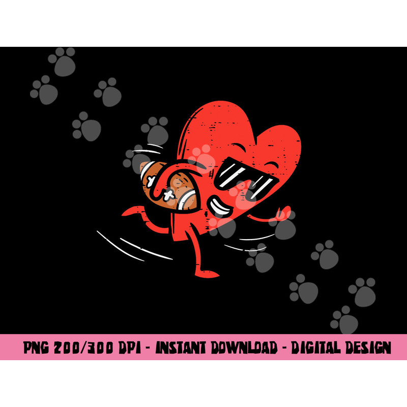Heart American Football Valentines Day Boys Men Kids Sports png, sublimation copy.jpg