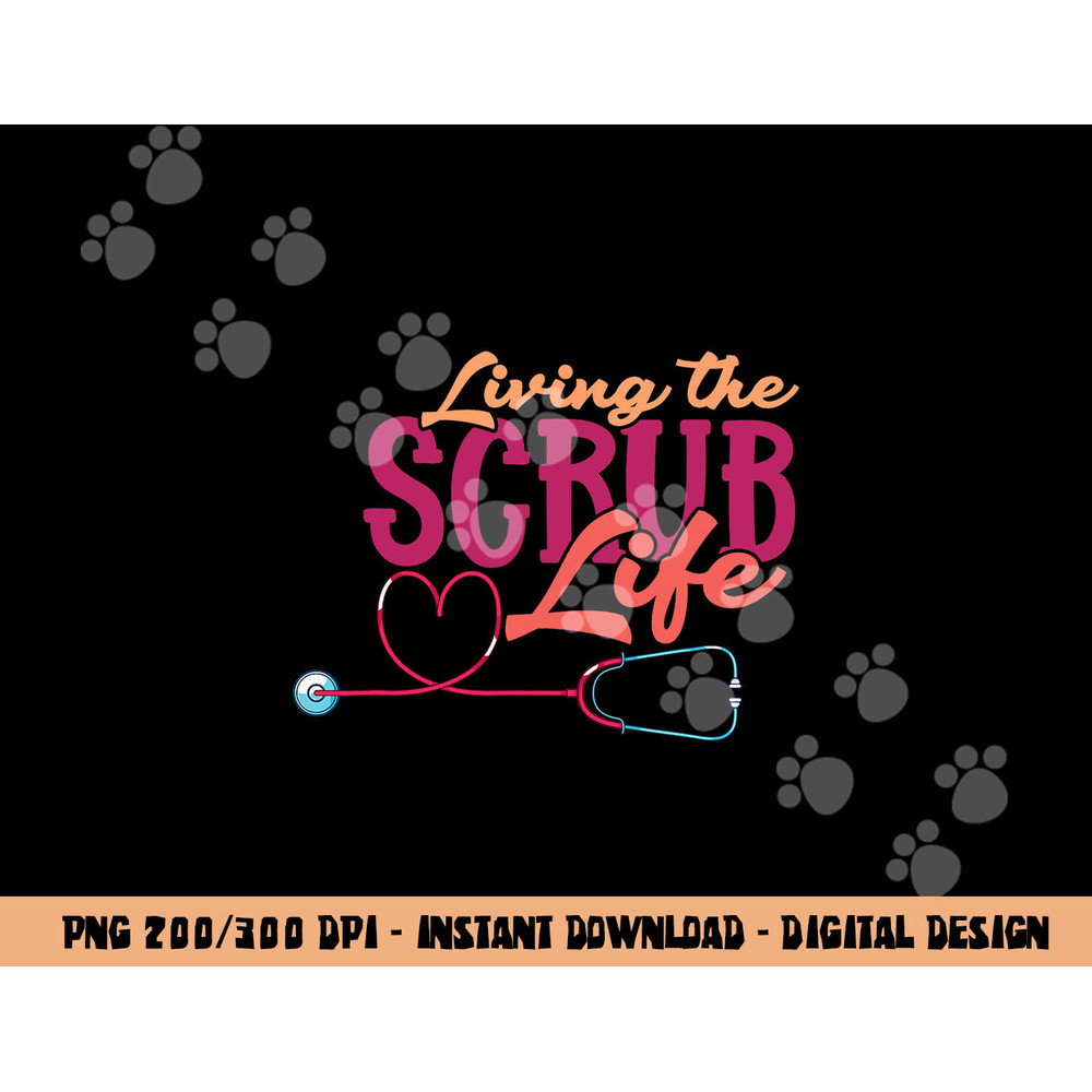 Heart Stethoscope Medical Nursery Nursing Life Funny Nurse png,sublimation copy.jpg