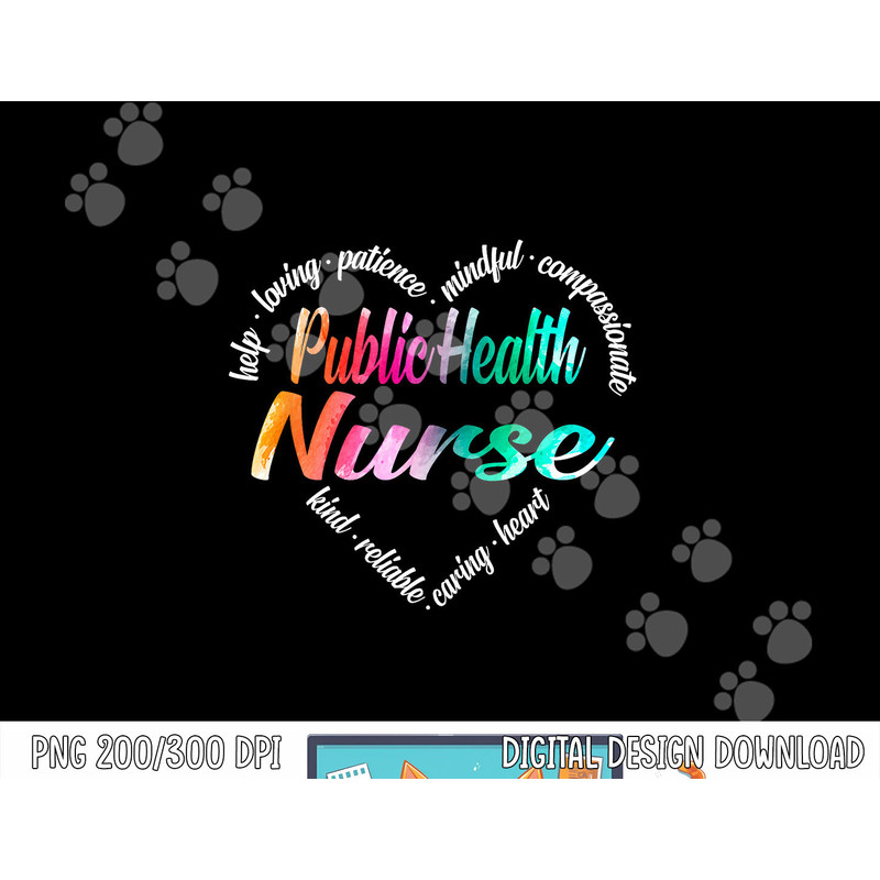 Public Health Nurse Heart Word Cloud Watercolor Rainbow png, sublimation copy.jpg