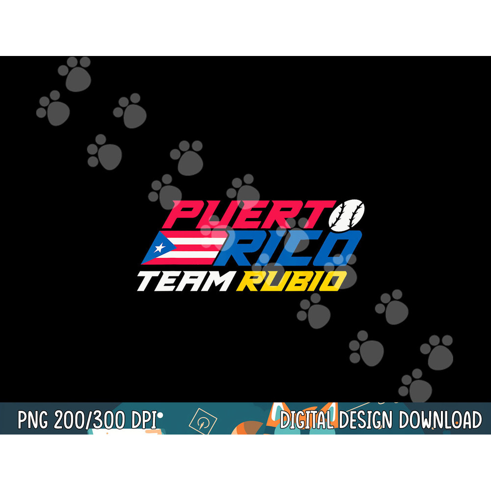 Puerto Rico Team Rubio Baseball Flag png, sublimation.jpg