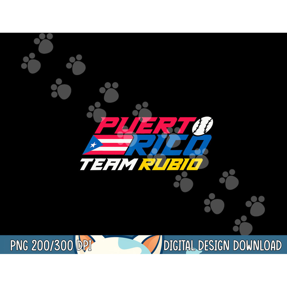 Puerto Rico Team Rubio Baseball Flag png, sublimation.jpg