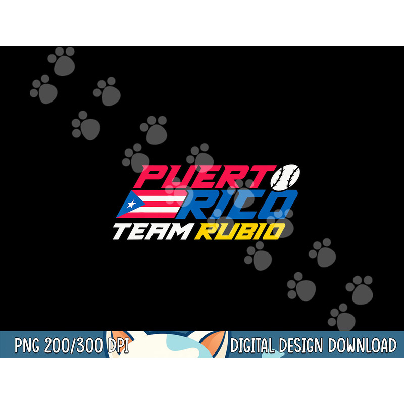 Puerto Rico Team Rubio Baseball Flag png, sublimation.jpg
