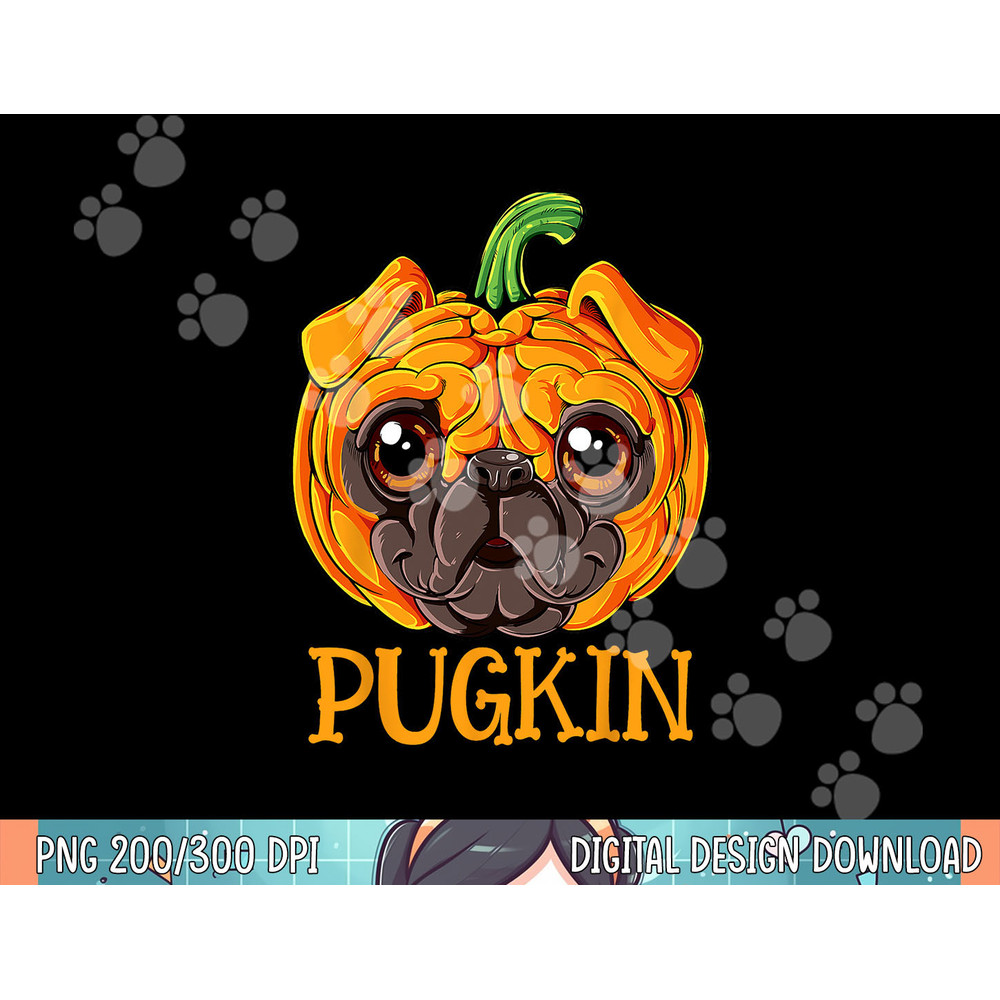 Pugkin Pug Pumpkin Halloween Thanksgiving Men Women Dog png, sublimation.jpg