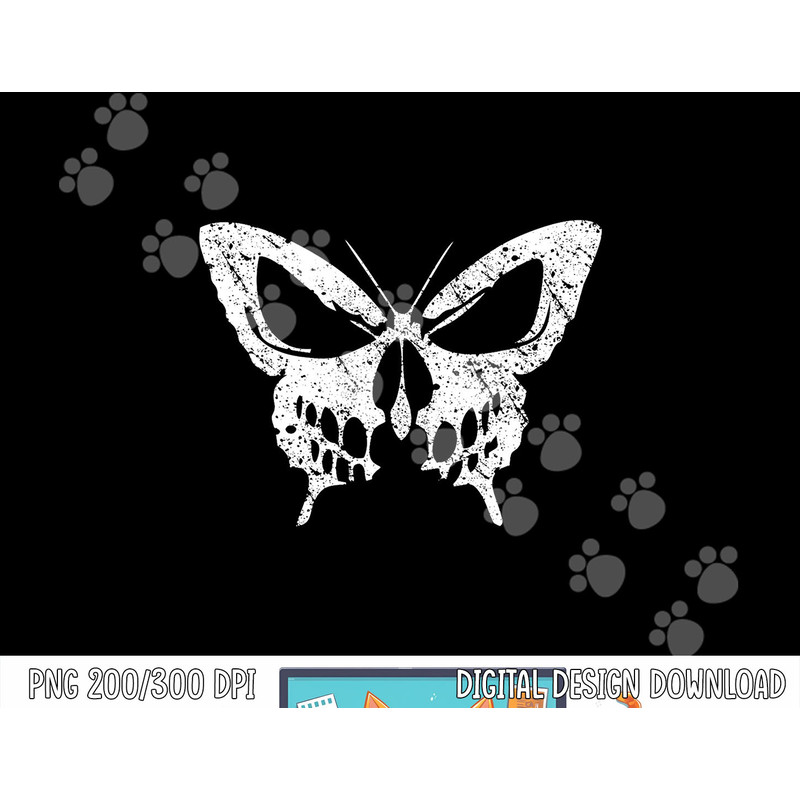 Pumpkin Face Halloween Graphic Vintage Butterfly skull png, sublimation copy.jpg