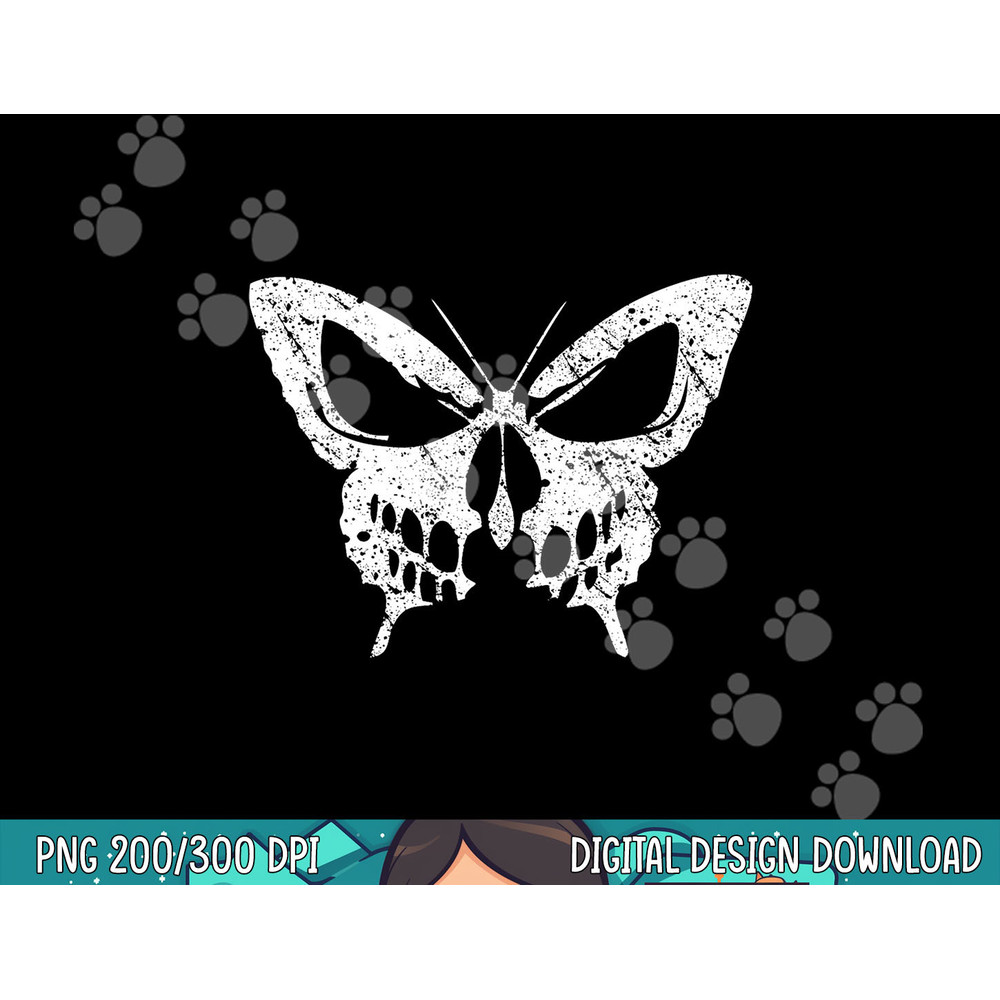 Pumpkin Face Halloween Graphic Vintage Butterfly skull png, sublimation copy.jpg