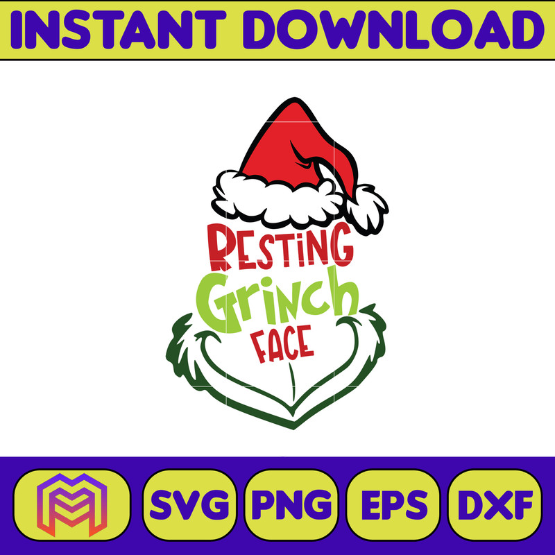 Grinch SVG, Grinch Christmas Svg, Grinch Face Svg, Grinch Hand Svg, Clipart Cricut Vector Cut File, Instant Download (347).jpg