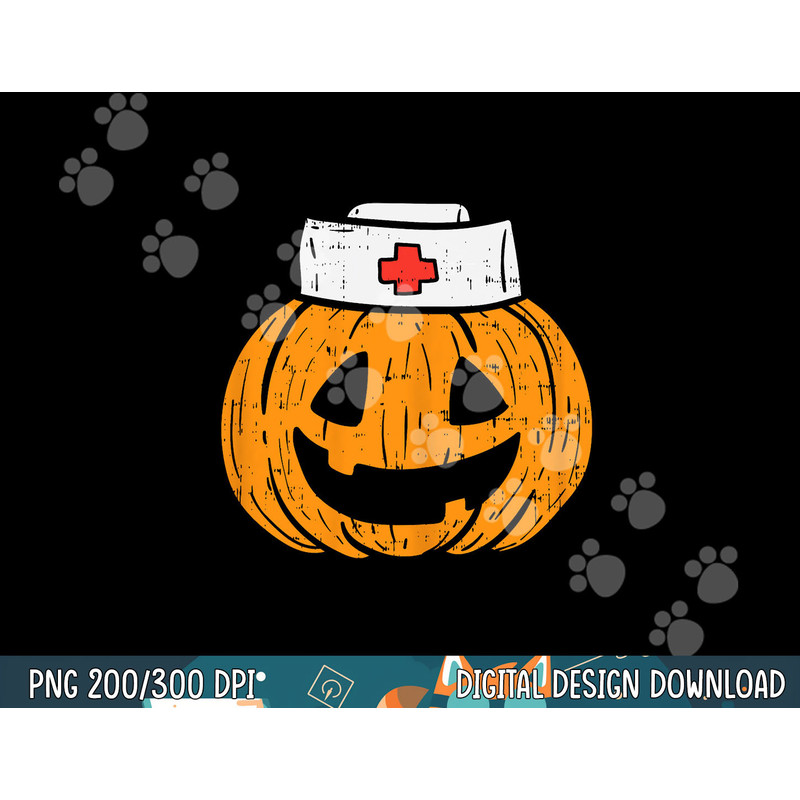 Pumpkin Nurse Funny Scary Halloween Costume RN CNA ICU Girls png, sublimation copy.jpg