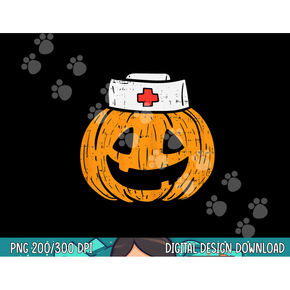 Pumpkin Nurse Funny Scary Halloween Costume RN CNA ICU Girls png, sublimation copy.jpg