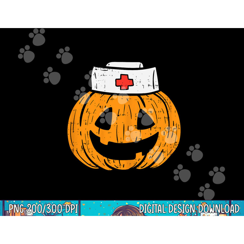 Pumpkin Nurse Funny Scary Halloween Costume RN CNA ICU Girls png, sublimation copy.jpg
