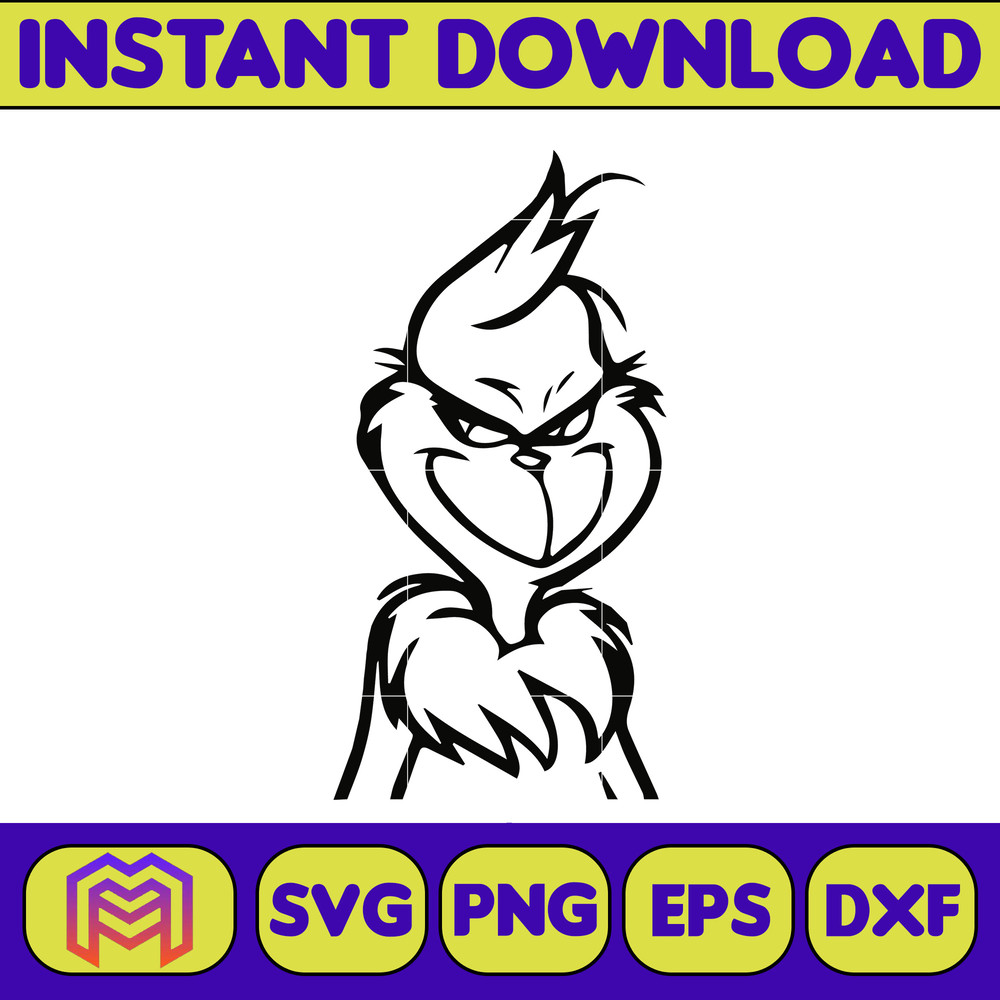 Grinch SVG, Grinch Christmas Svg, Grinch Face Svg, Grinch Hand Svg, Clipart Cricut Vector Cut File, Instant Download (382).jpg