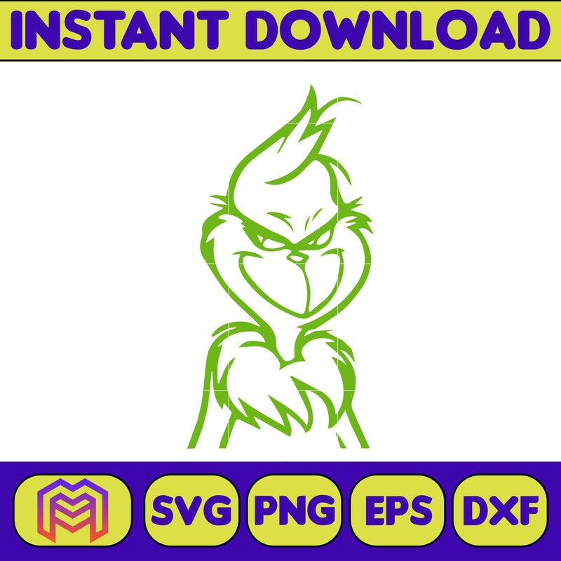 Grinch SVG, Grinch Christmas Svg, Grinch Face Svg, Grinch Hand Svg, Clipart Cricut Vector Cut File, Instant Download (383).jpg