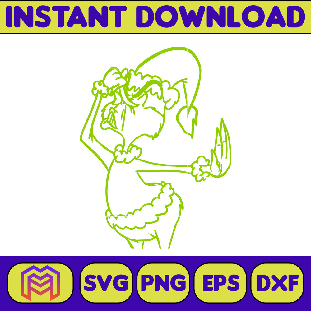 Grinch SVG, Grinch Christmas Svg, Grinch Face Svg, Grinch Hand Svg, Clipart Cricut Vector Cut File, Instant Download (389).jpg