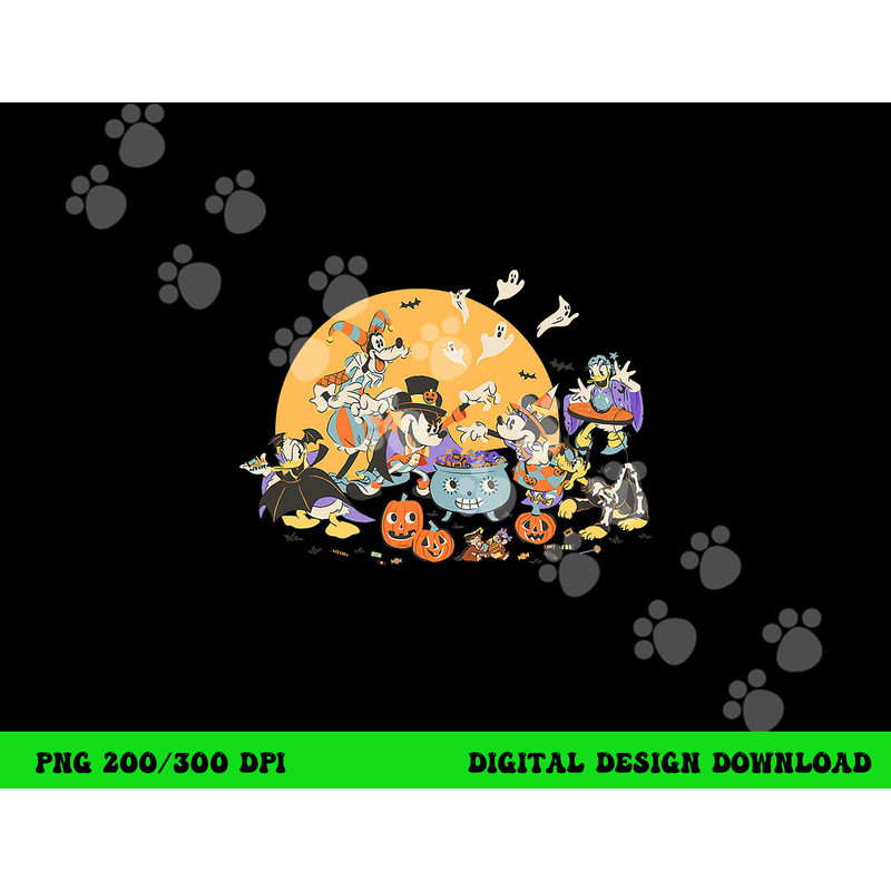 Disney Mickey and Friends Halloween Retro png, sublimation copy.jpg
