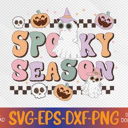retro spooky season halloween ghost svg, eps, png, dxf, digital download