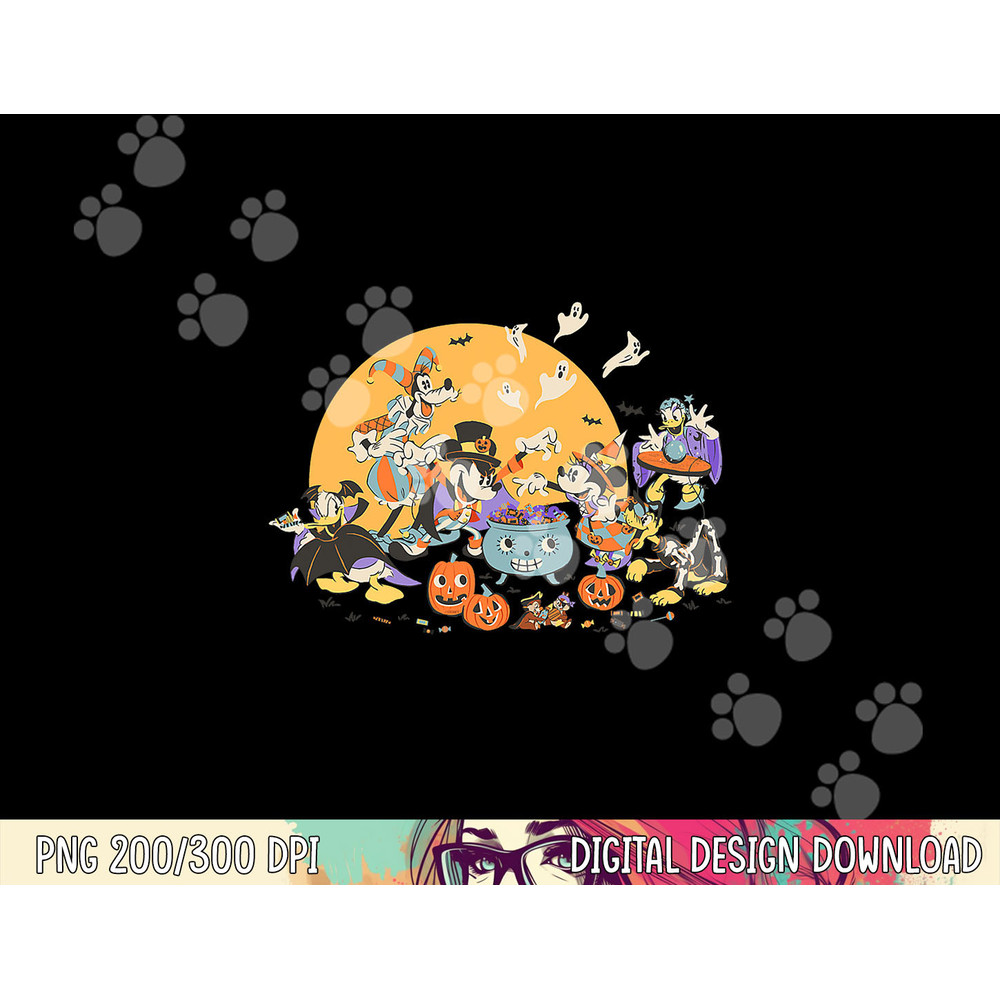 Disney Mickey and Friends Halloween Retro png, sublimation copy.jpg