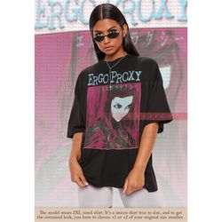 ergo proxy shirt, re-i mayer vintage, ergo proxy homage tshirt | ergo proxy fan tees | ergo proxy retro 90s sweater,  an